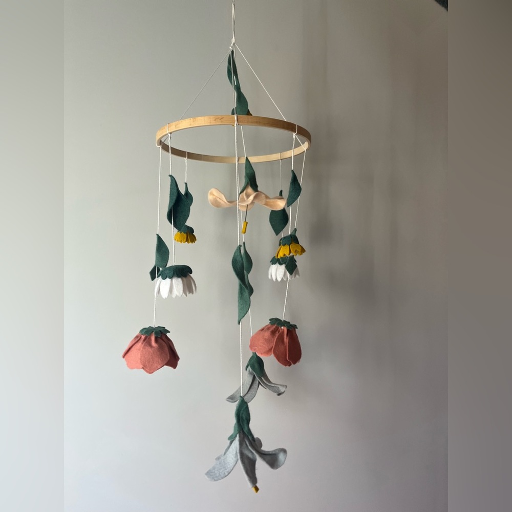 Handmade felt baby mobile